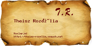 Theisz Rozália névjegykártya